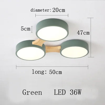 plafonnier moderne en bois avec éclairage led intérieur