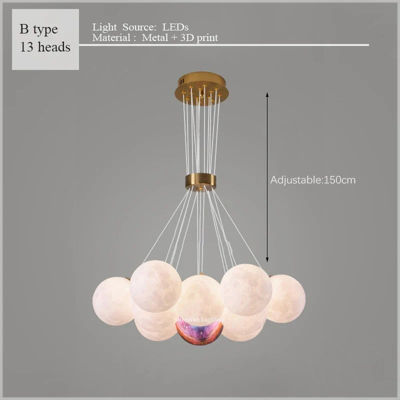 lustre lumineux nuage pour chambre d'enfants décorative