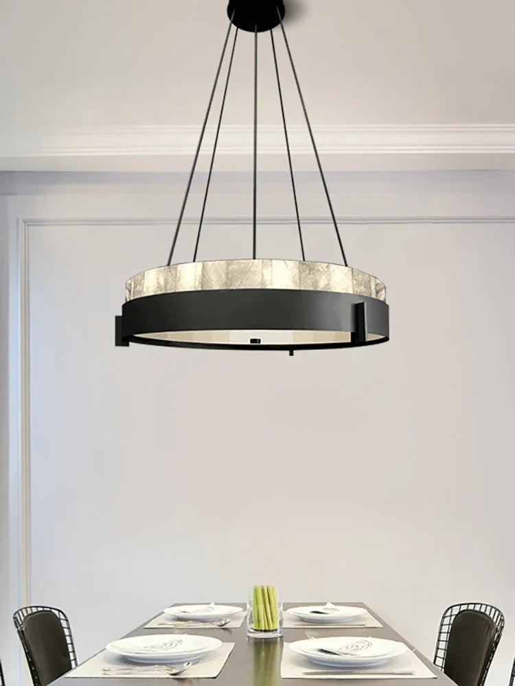 lustre moderne en marbre avec éclairage led créatif intérieur
