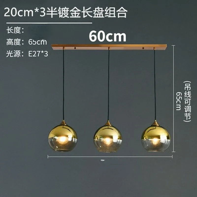 lustre en verre design nordique pour décoration intérieure