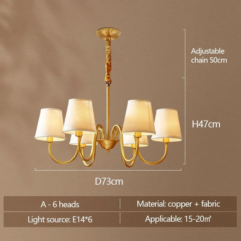 plafonnier led en cuivre design nordique moderne et luxueux