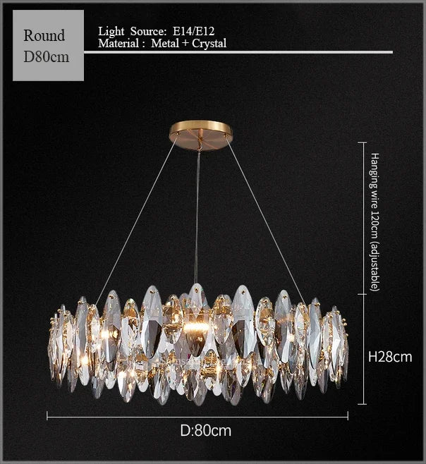lustre moderne en cristal pour décoration intérieure élégante 2024