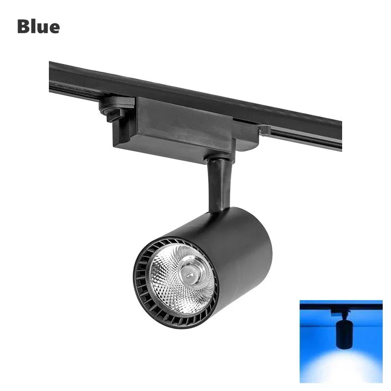 spot led rgb sur rail pour éclairage d'ambiance dynamique