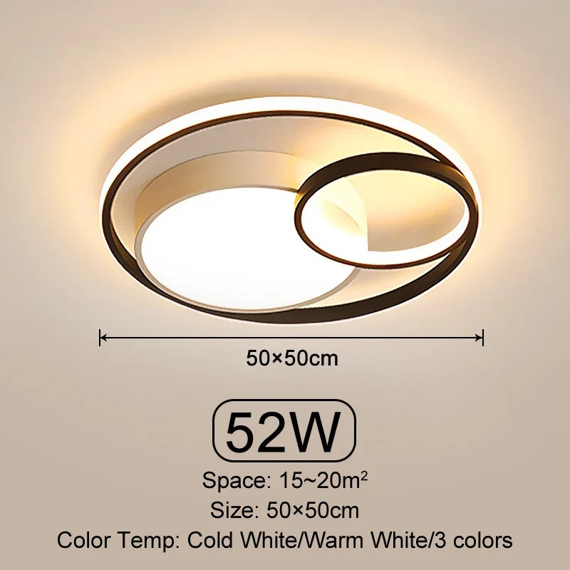 Plafond moderne à LEDs lumière salon chambre salle à manger plafonnier éclairage intérieur Dimmable décoratif maison lampes lumineuses