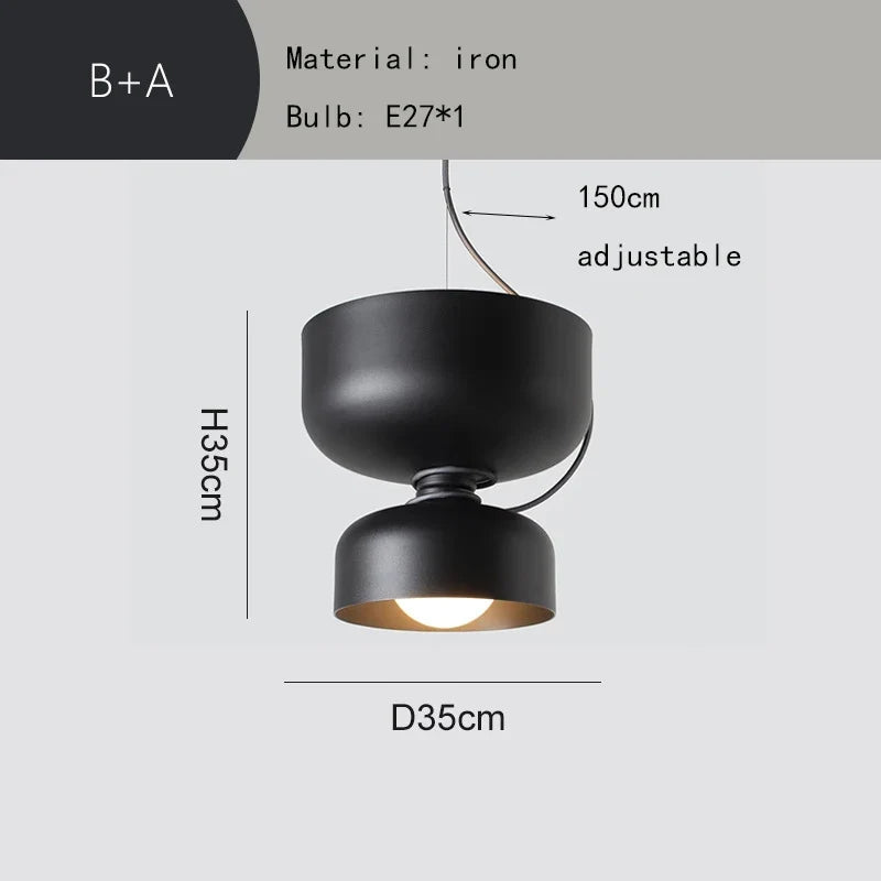 lustre moderne en métal pour 	 avec fil réglable