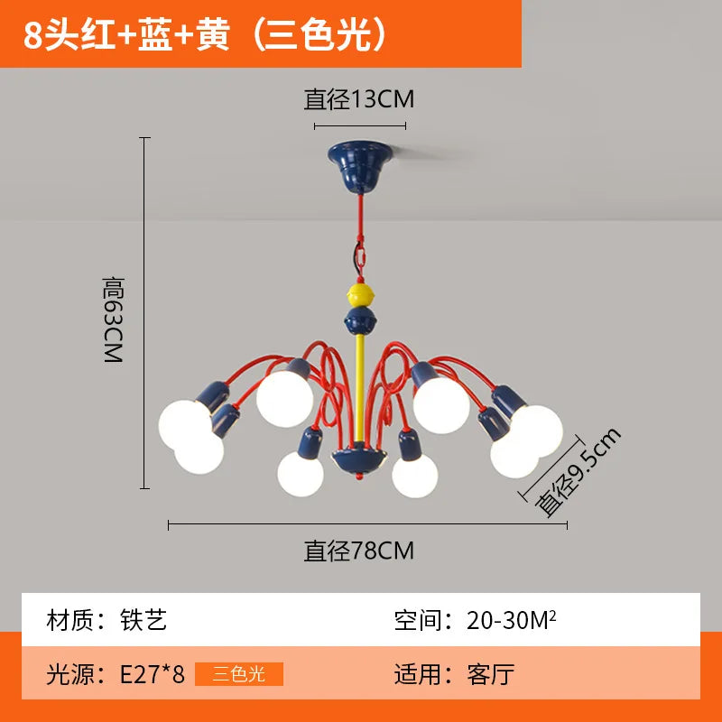 suspension vintage memphis lustre médiéval fruits luminaire lampara