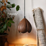 lustre en bois de noyer fait à la main décoration moderne nordique