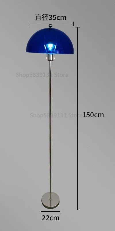 lampadaire led rétro en acrylique avec abat-jour coloré nordique
