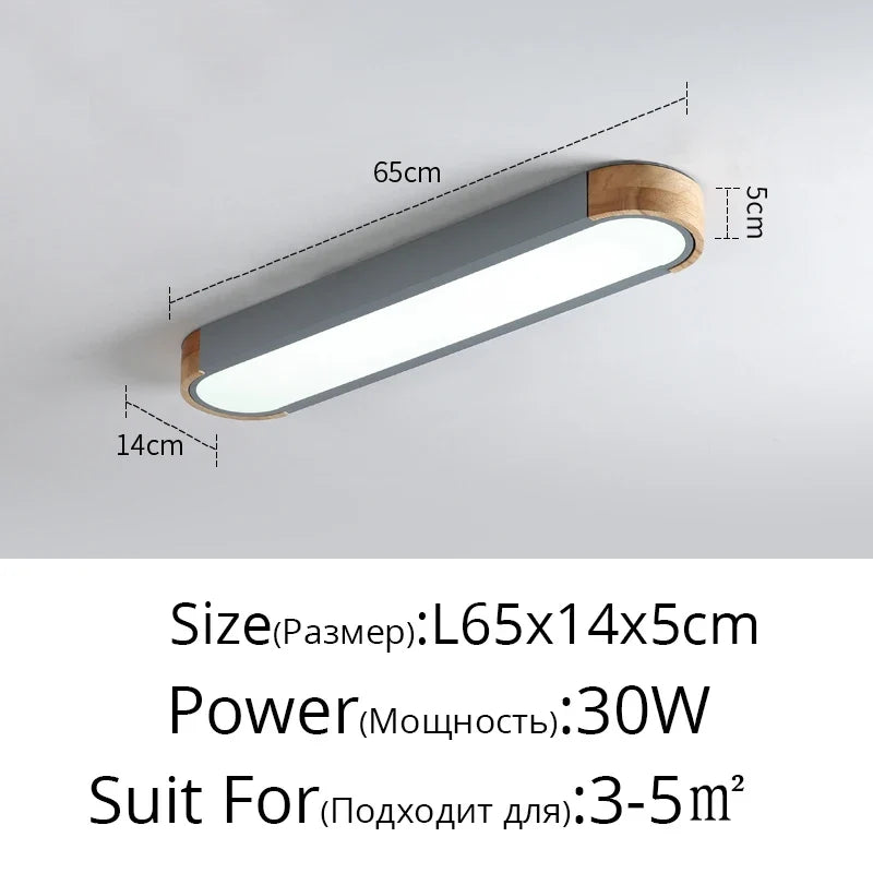 plafonnier led rectangulaire longue bande simple et créatif