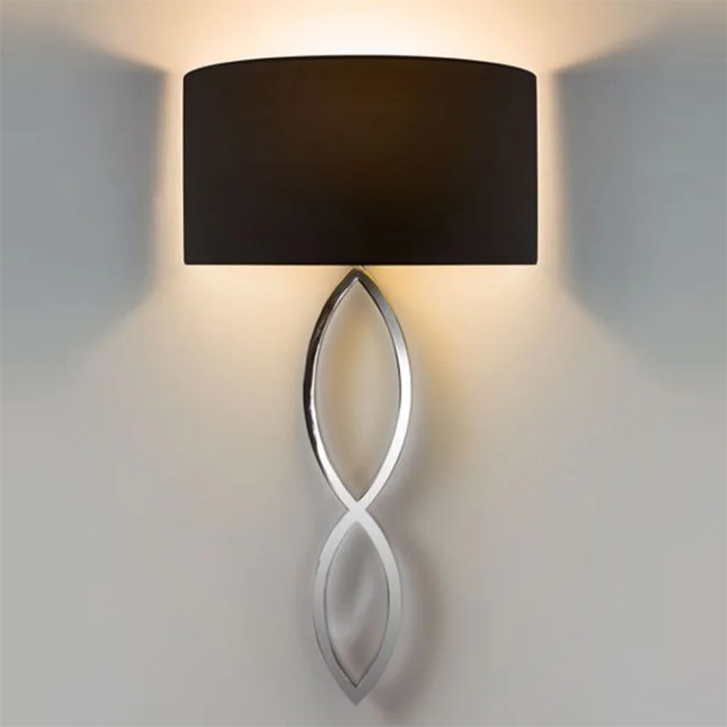 applique murale design en tissu éclairage moderne pour intérieur décoratif