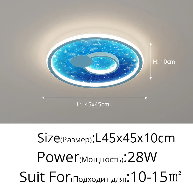 lustre nordique lumineux pour enfants style dessin animé