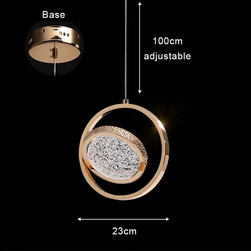 Nordique moderne suspension LED lumière or acrylique lustre créativité suspension lampe intérieur maison loft chambre chevet étude escaliers
