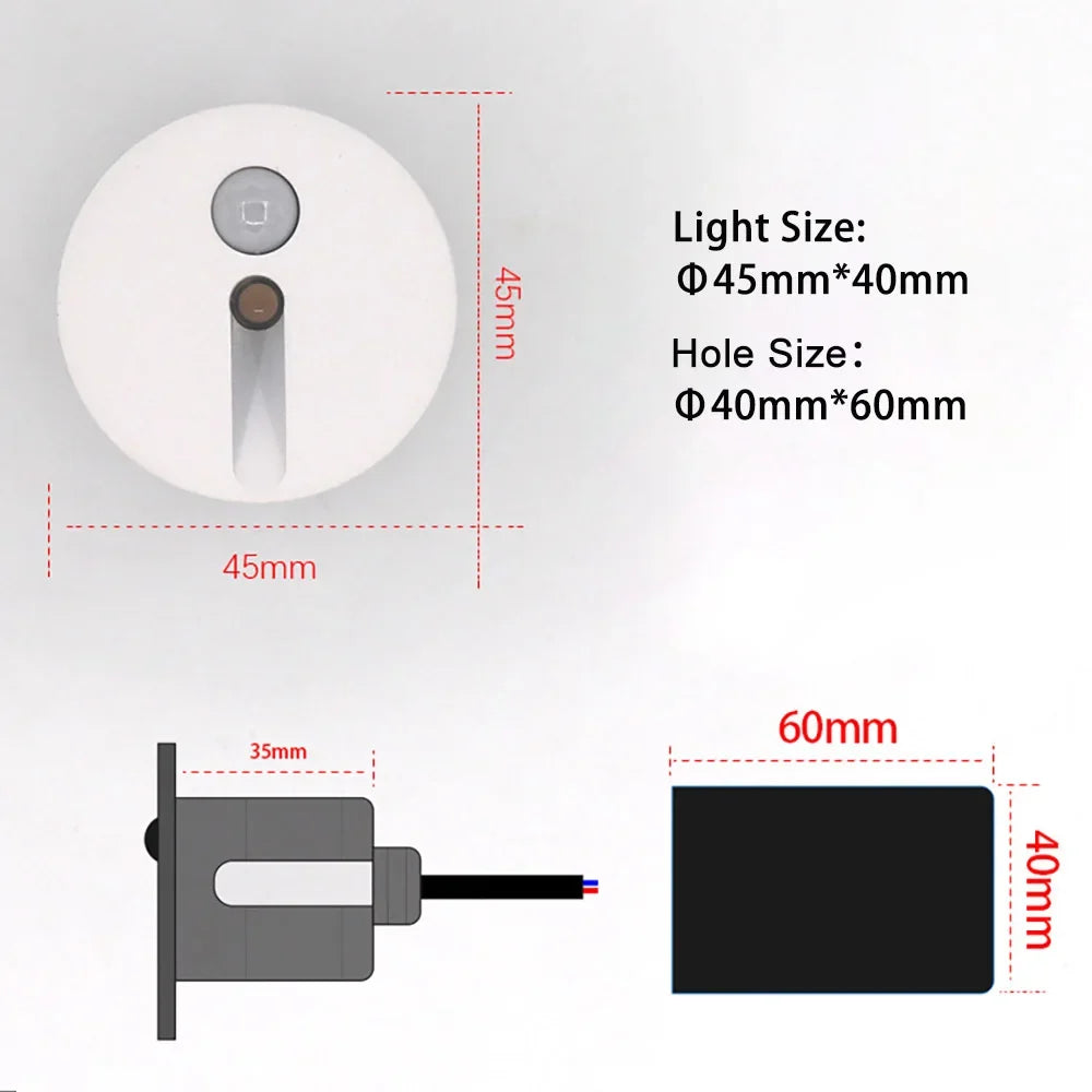 SANDIY – applique murale Led ronde avec capteur de mouvement