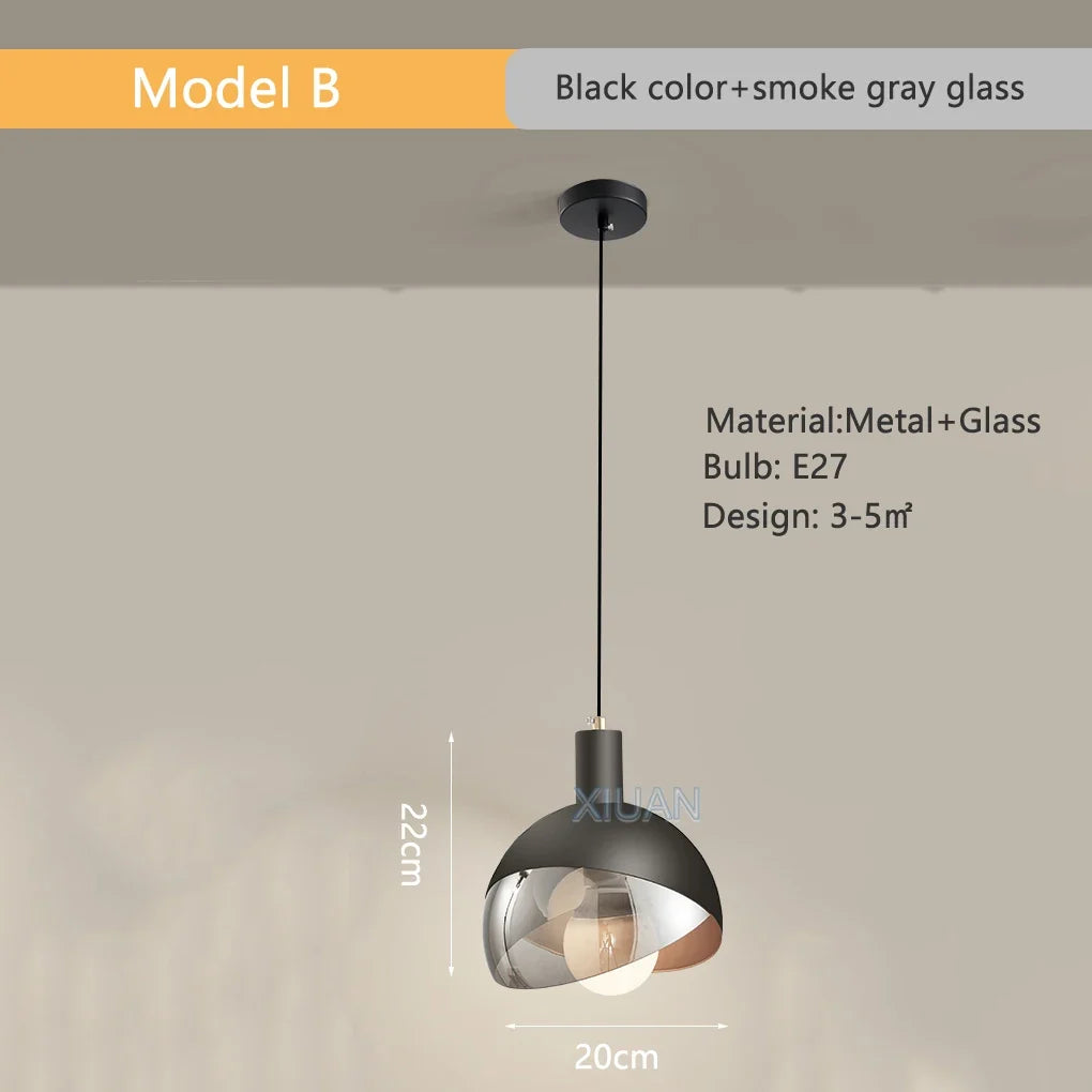 suspension nordiques de luxe en cuivre et verre