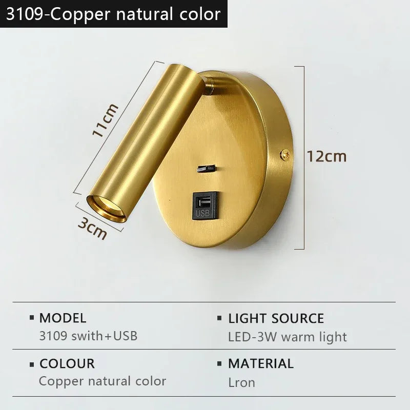 applique murale led pliable avec réglage rotatif design moderne