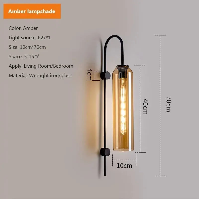 Applique murale led verre luxe intérieur chambre salon maison