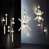 suspension tubes lumineux en verre transparent design nordique réglable