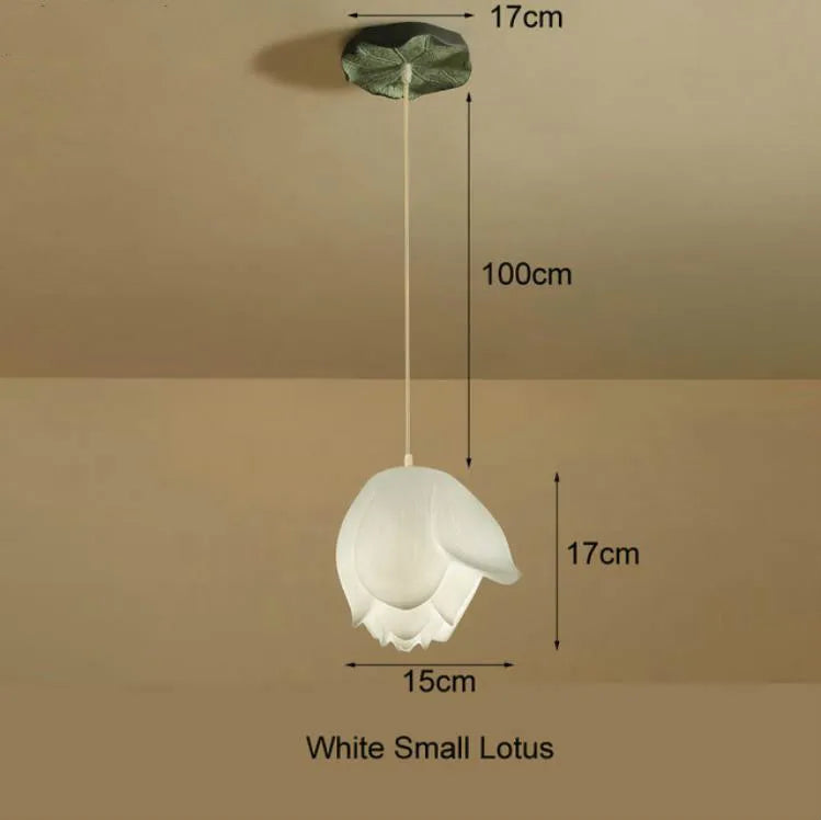 Suspension fleur Lotus style rétro LED