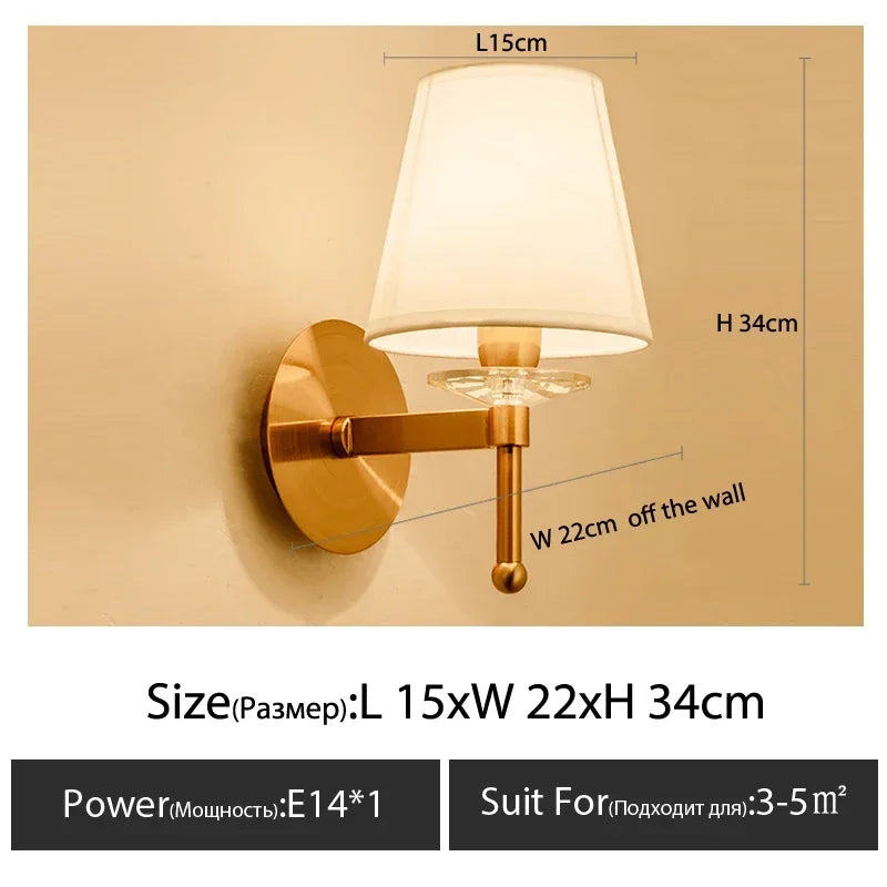 applique murale led simple style européen pour hôtel villa