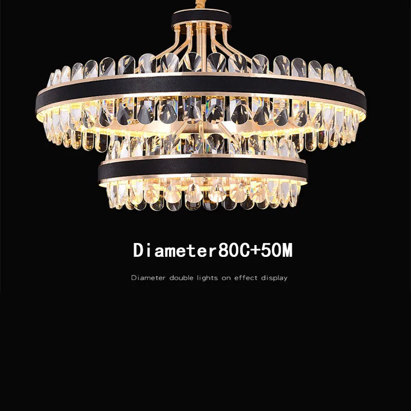 lustre moderne en cristal led winfordo pour décoration intérieure