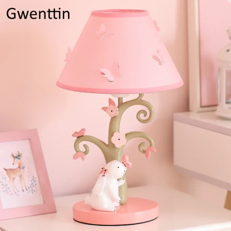 lampe à poser lapin dessin animé pour enfant décorative