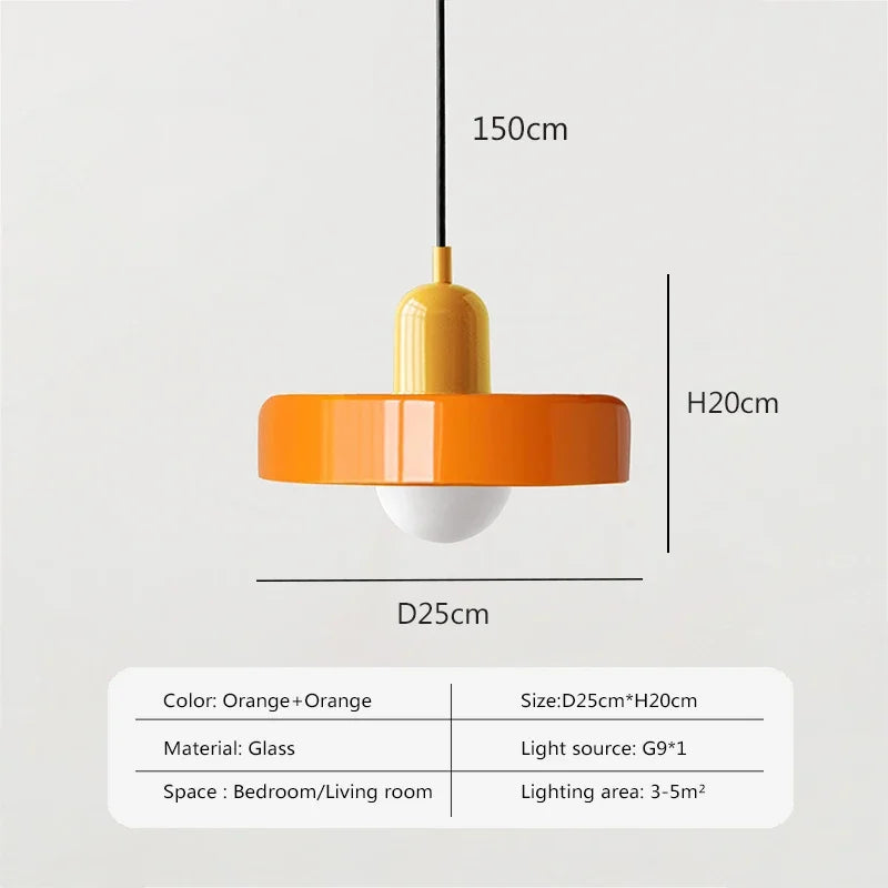 lampe suspendue nordique en verre bonbon pour intérieur décoratif
