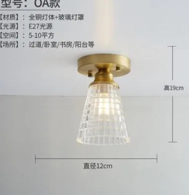 plafonnier led nordique vintage en verre pour intérieur moderne