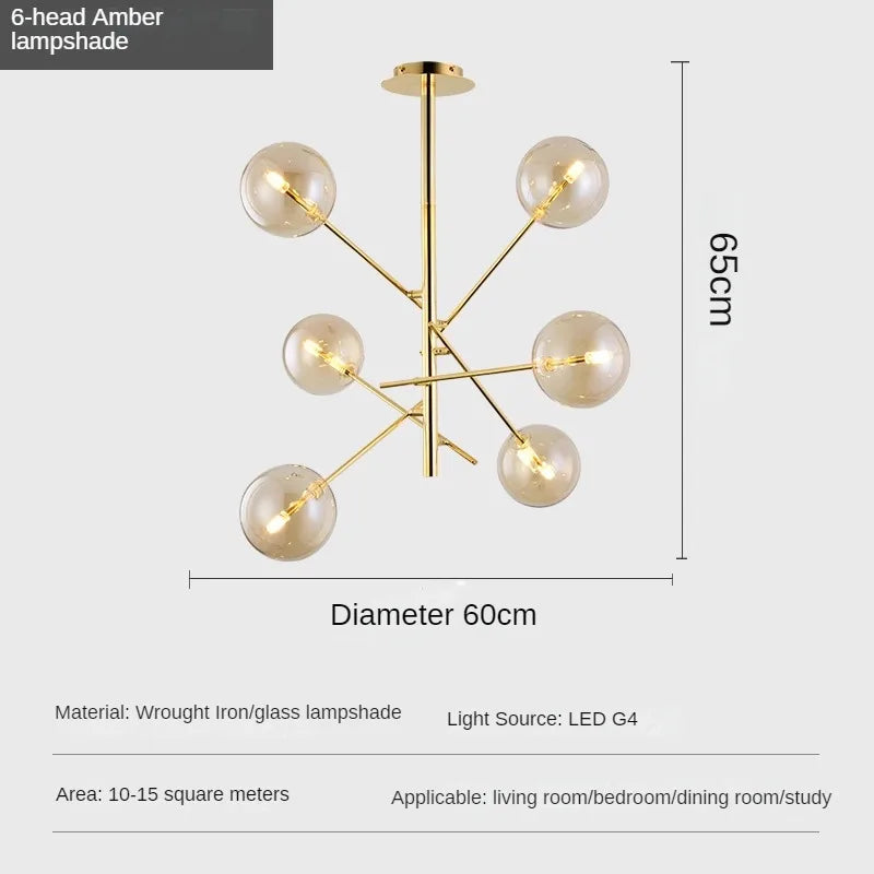 lustre nordique créatif pour salon bureau et étude