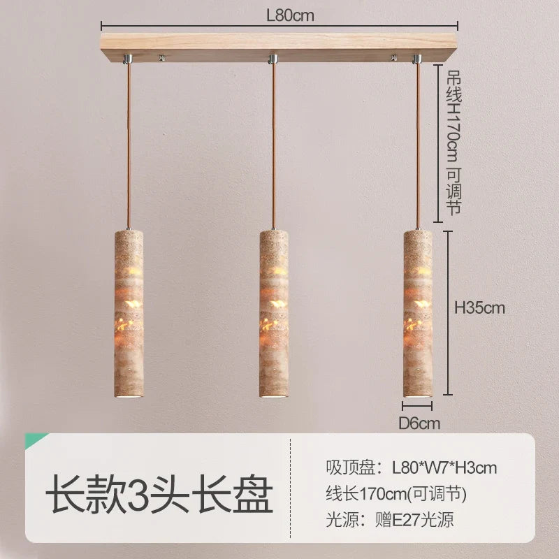 suspension design wabi-sabi en pierre pour ambiance moderne