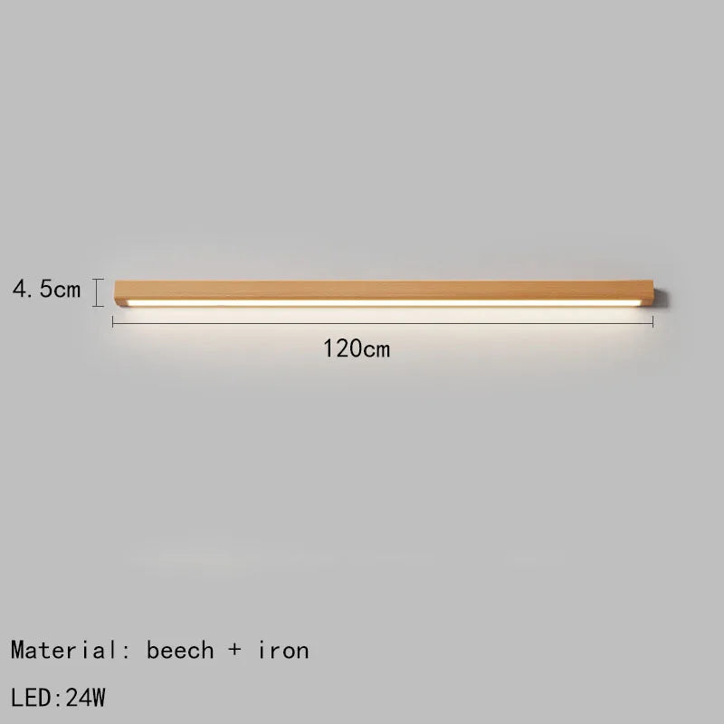 applique murale led en bois nordique à gradation