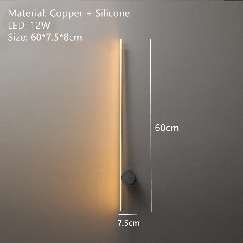 applique murale led en cuivre style minimaliste pour ambiance chaleureuse