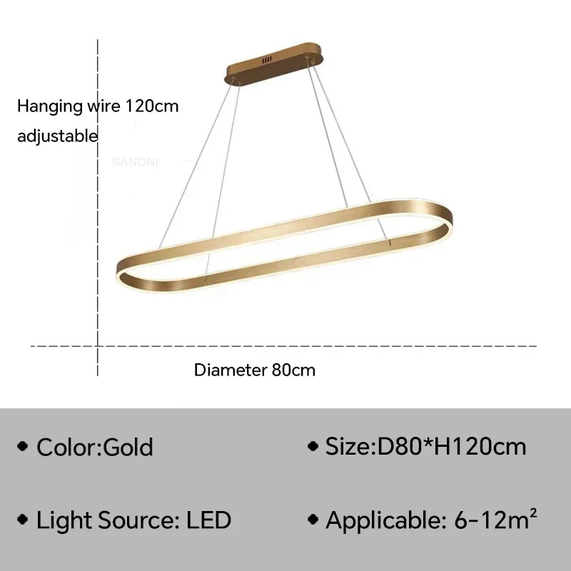suspension à led moderne pour décoration intérieure élégante