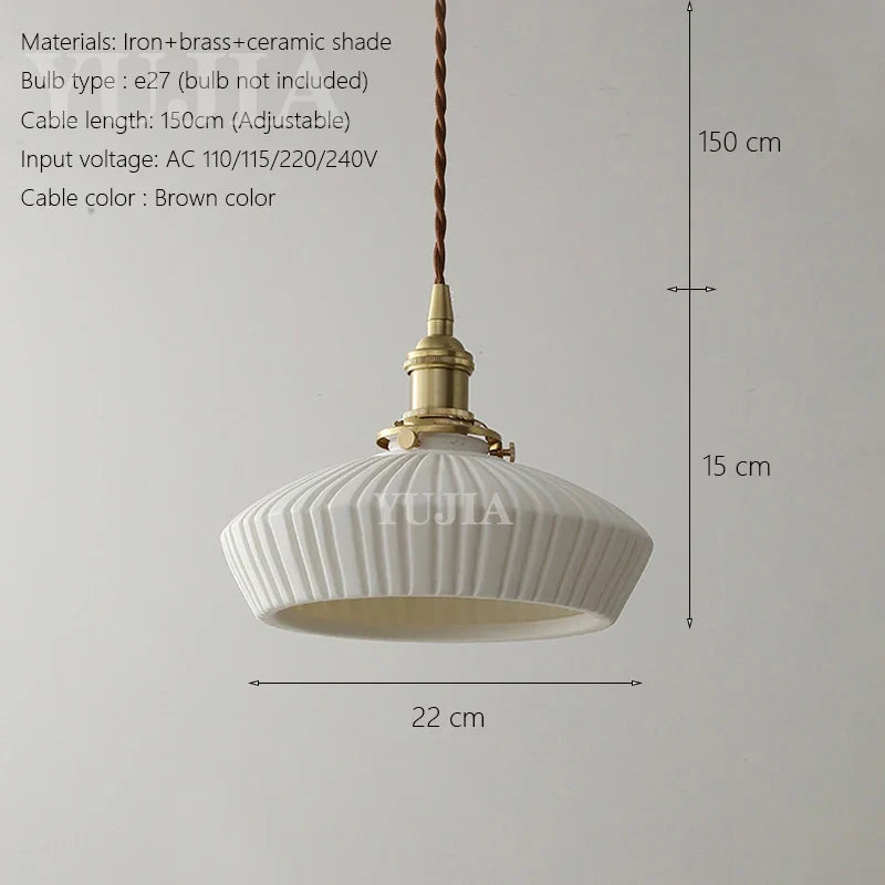 suspension japonaise en céramique style scandinave pour intérieur élégant