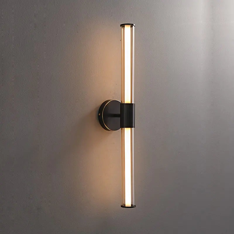 applique murale rétro led en verre de cuivre pour hôtel