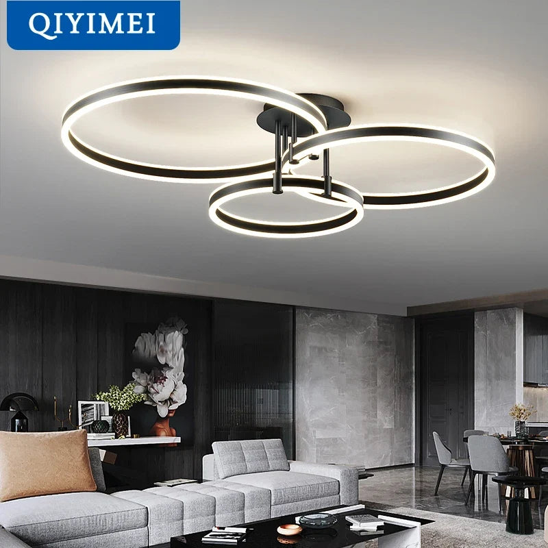 lustre led en acrylique avec lumières haut et bas