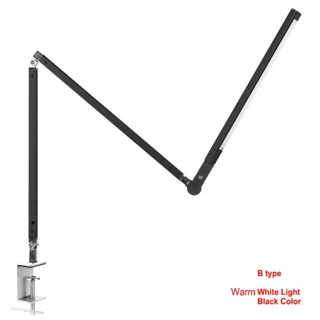 lampe de bureau moderne à bras long avec variateur et économie d'énergie