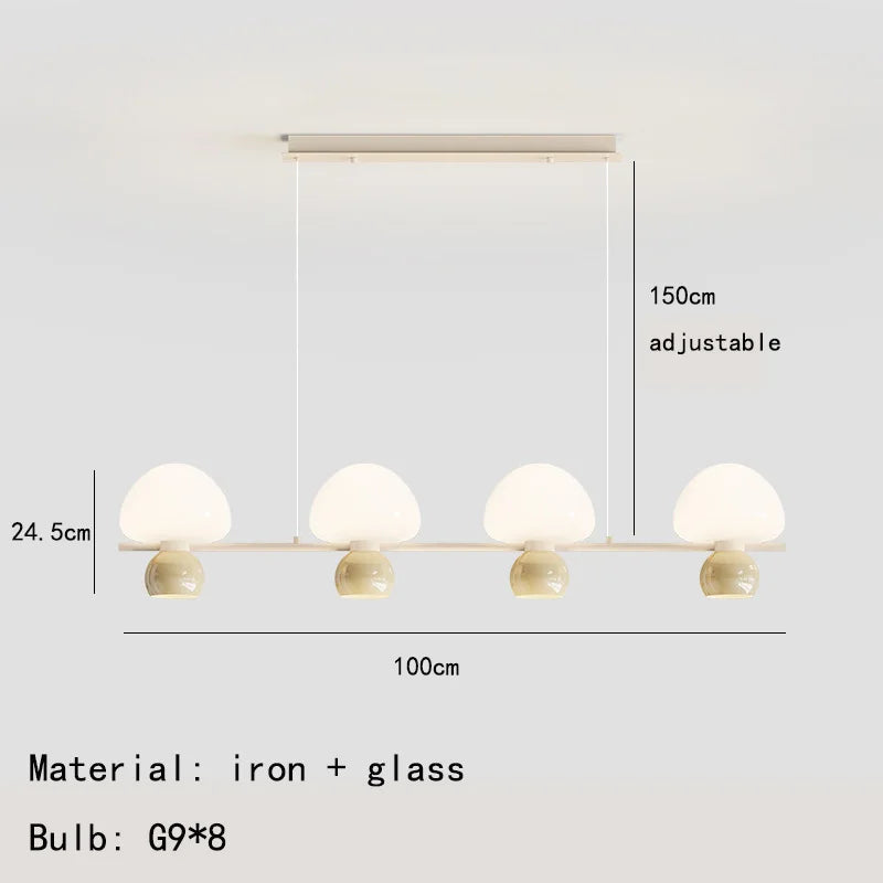 lustres modernes en verre avec luminaires en métal réglables