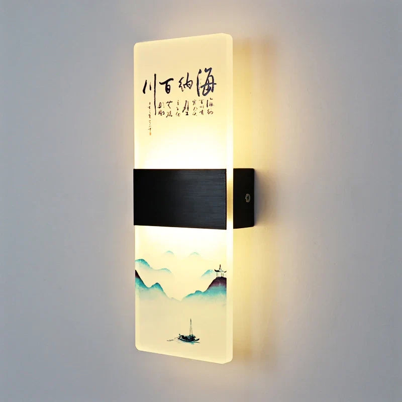 applique murale japonaise en acrylique pour décoration moderne