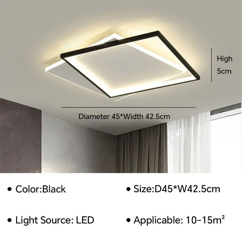 plafonnier moderne à leds pour décoration intérieure élégante