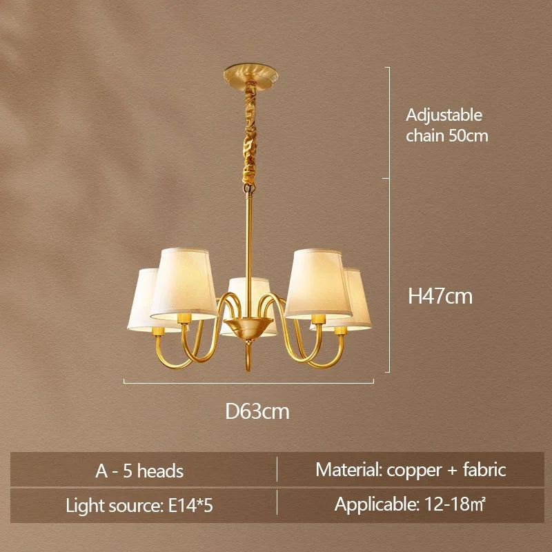 plafonnier led en cuivre design nordique moderne et luxueux