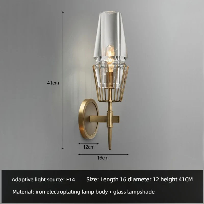 applique murale nordique moderne rotative led en fer et bois
