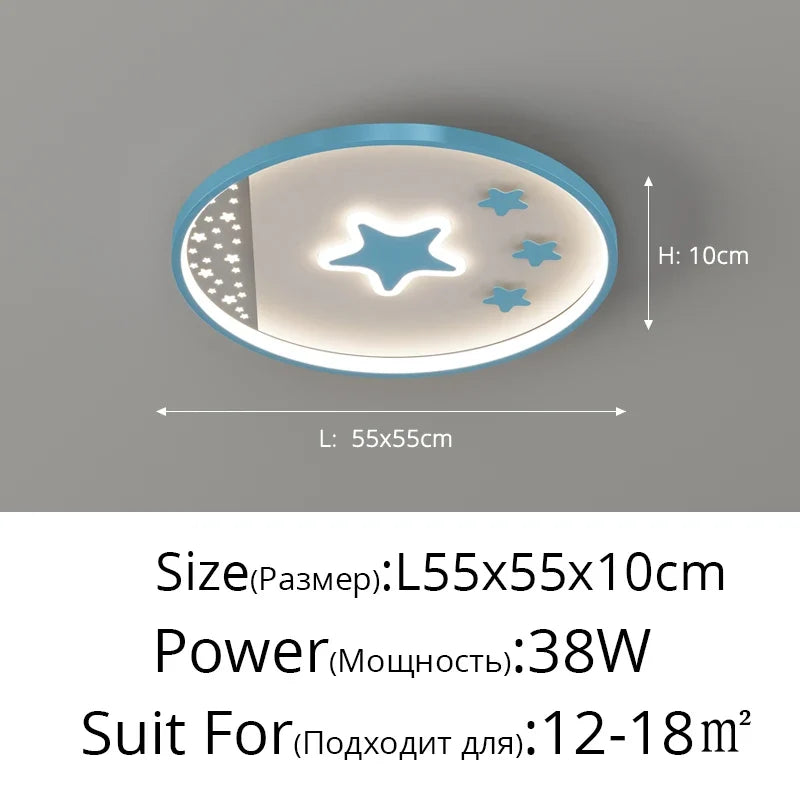 lustre nordique lumineux pour enfants style dessin animé