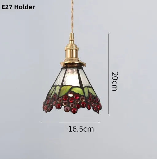suspension nordique en verre teinté et cuivre élégant