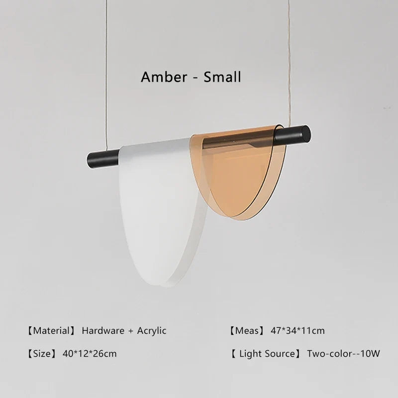 lustre led moderne demi-cercle minimaliste luminaire suspendu