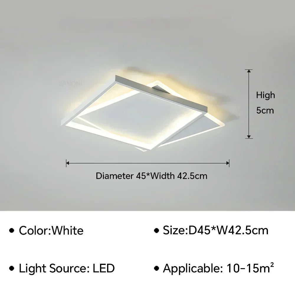 plafonnier moderne à leds pour décoration intérieure élégante