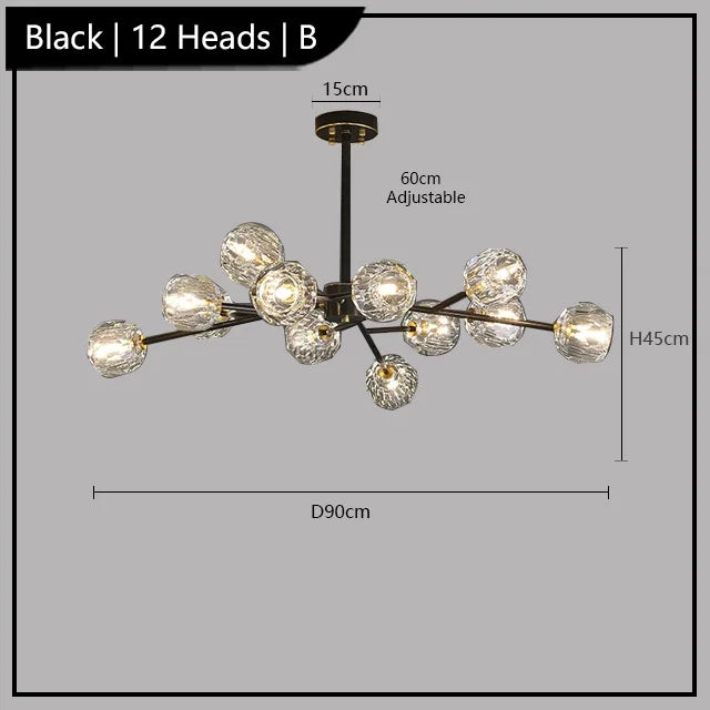 lustre de luxe 	 en cristal éclairage postmoderne winfordo wf-xd011