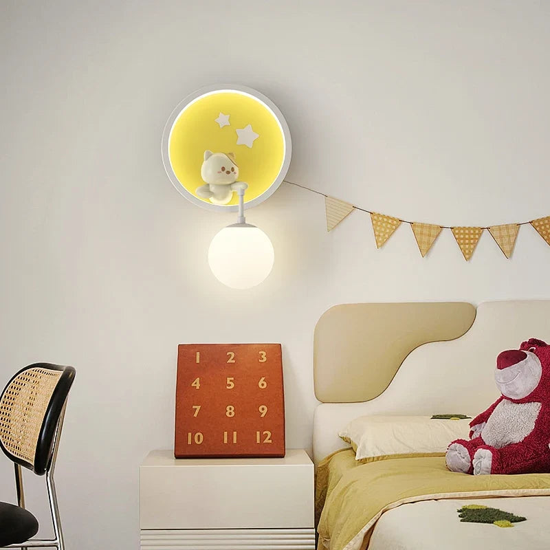 applique murale romantique éclairage décoratif animal pour enfant