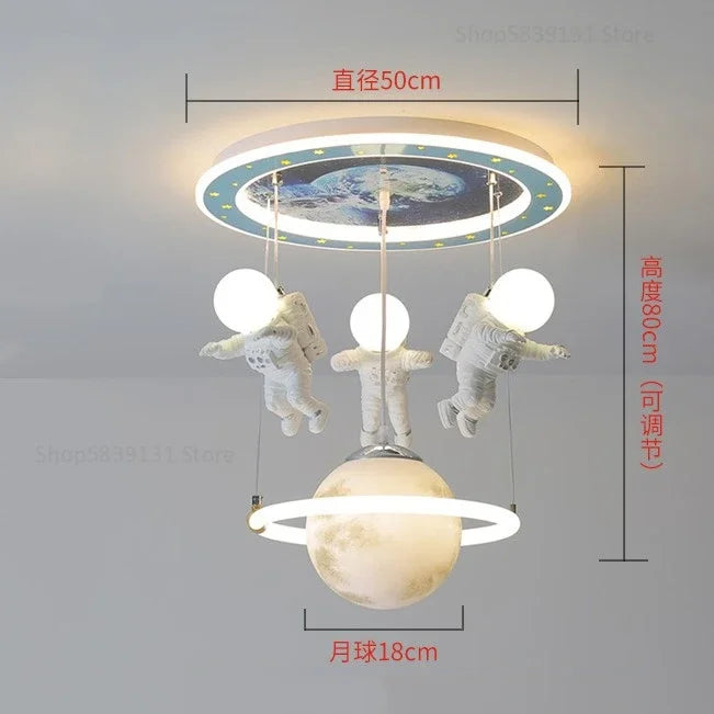 plafonnier led nordique astronaute idéal pour décoration intérieure