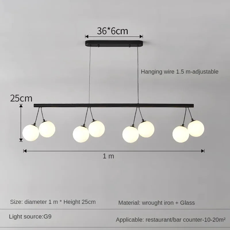 suspension circulaire design en verre pour intérieur moderne
