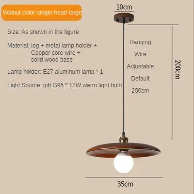 suspension en bois massif pour décoration intérieure moderne